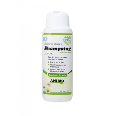 Soins Chien & Chat 'Shampoing Camomille Extra Doux' | Anibio - 250 ml