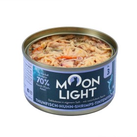 Pâtée Chat 'Nr. 3 Thon, Poulet, Crevette, Calamar' | Moonlight Pâtée Chat 'Nr. 3 Thon, Poulet, Crevette, Calamar' | Moonlight - Alimentation Humide - Contenu