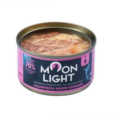 Pâtée Chat 'Nr. 6 Thon, Poulet, Crevette en Gelée' | Moonlight - Alimentation Humide - Contenu