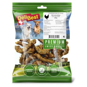Cous de Poulet pour Chien - DeliBest Premium Cous de Poulet pour Chien - DeliBest Premium - Sac de 250 g