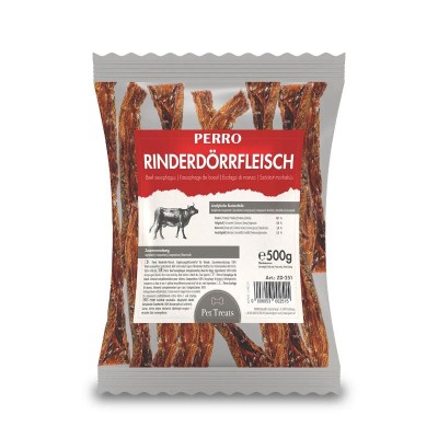 Friandise Chien 'Viande Bœuf Séchée' | Perro - Sachet de 500 g