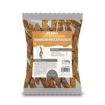 Friandise Chien 'Viande Lapin Séchée' | Perro - Sachet de 100 g