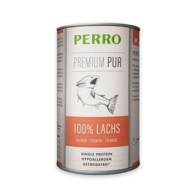 Pâtée Chien 'Premium Pur Saumon' | Perro - Boîte de 410 g