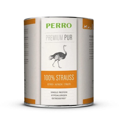 Pâtée Chien 'Premium Pur Autruche' | Perro - Boîte de 820 g