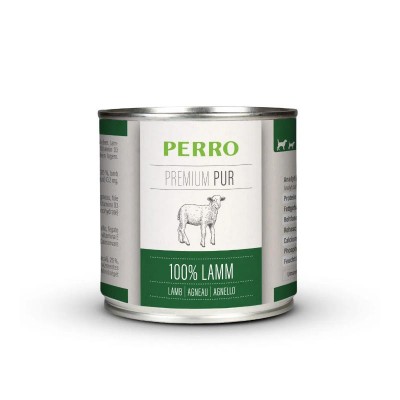 Pâtée Chien 'Premium Pur Agneau' | Perro - Boîte de 200 g