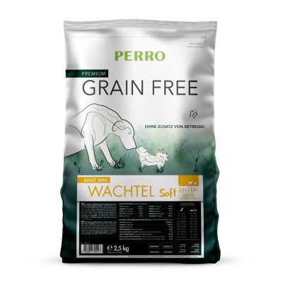 Croquette Chien 'Grain Free Adult Mini Caille Soft' | Perro - Sac de 2,5 kg